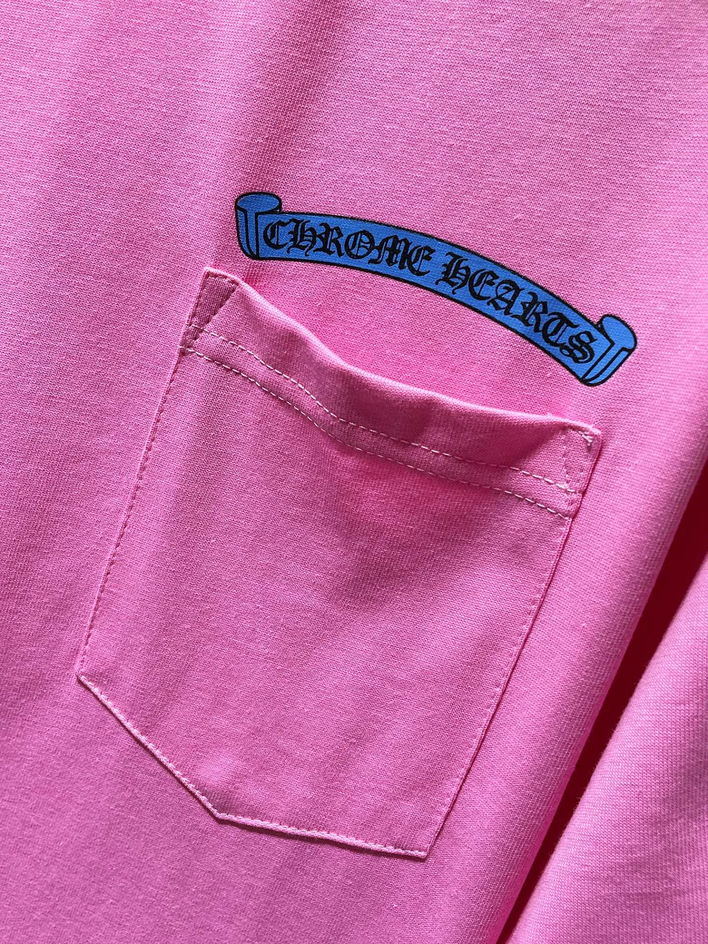 P130 ✨New✨ Chrome Hearts 25ss High weight, environmentally friendly and high-quality top-grade fabric Dopamine blue and pink scroll short sleeves Counter synchronization 1:1 replica version Recommended color: Customized blue Customized pink Size: S, M, L, XL